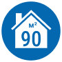 90 м² 90 м²